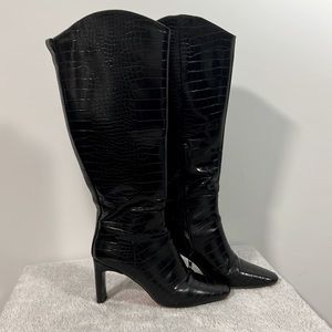 Express | Alligator faux leather  tall boots - very good condition